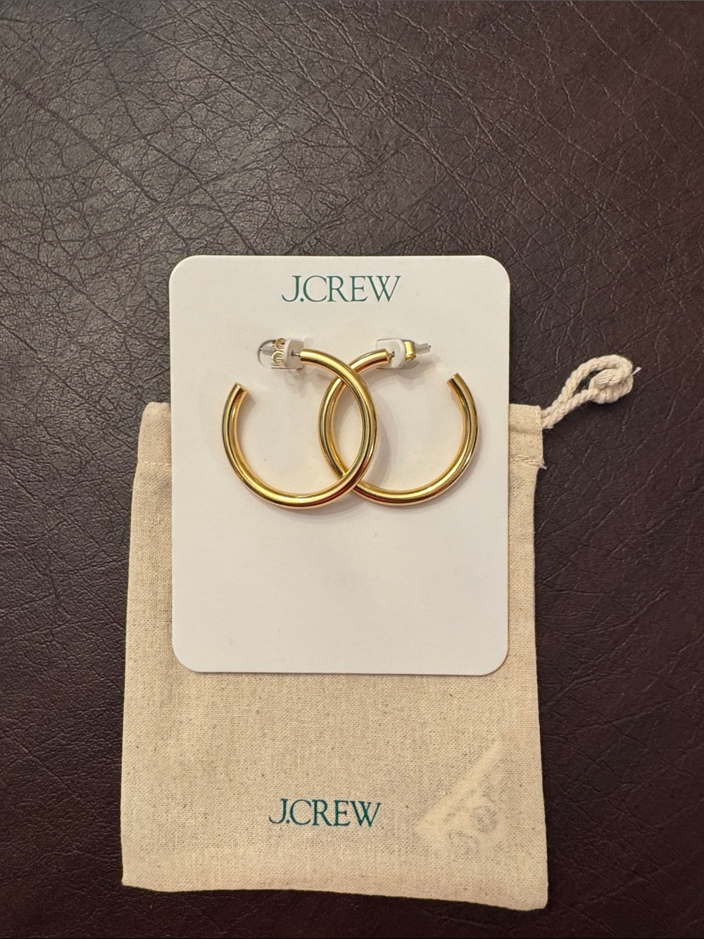 J. Crew Gold Open Hoop Earrings